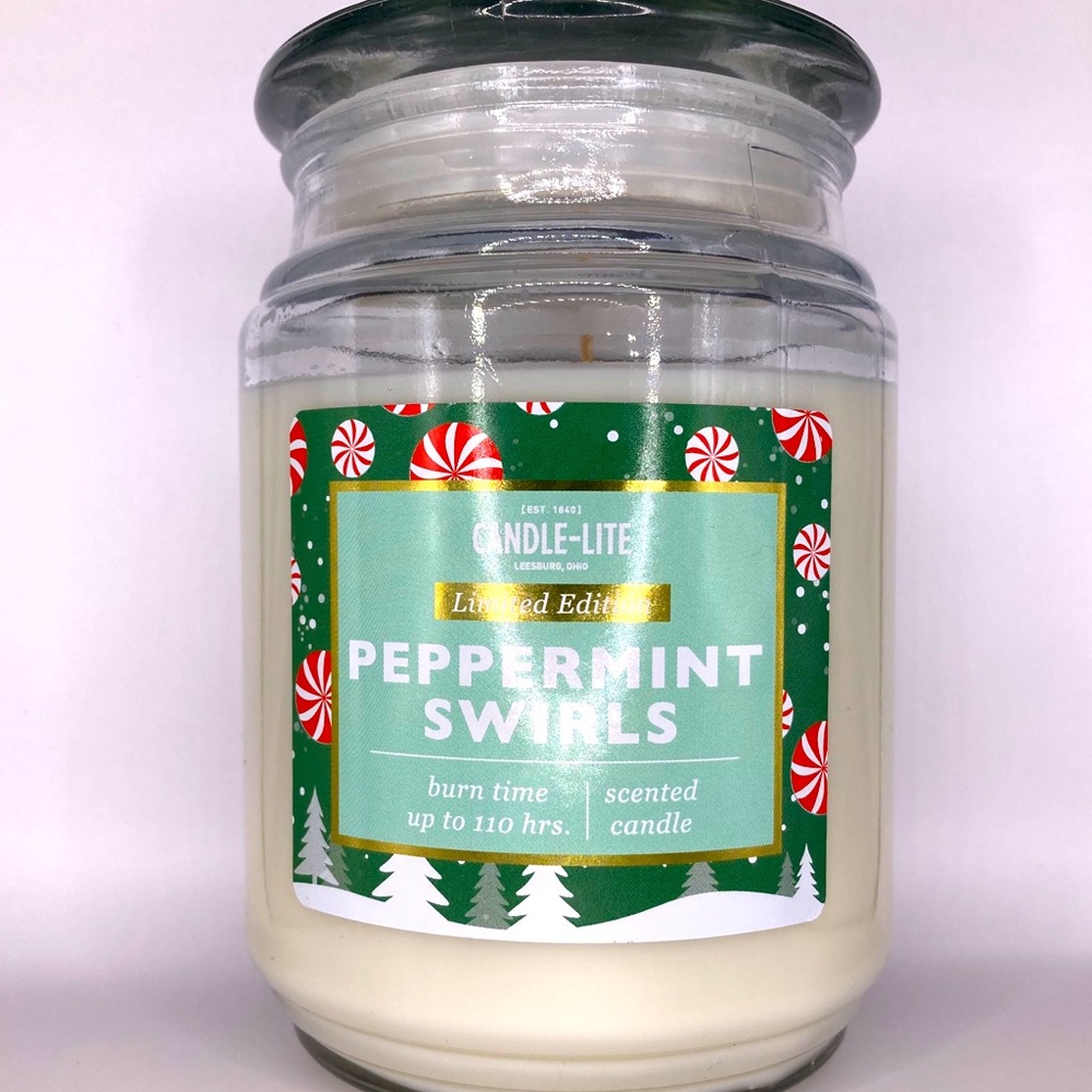 Limited Edition Candle-Lite Candle Peppermint Swirls